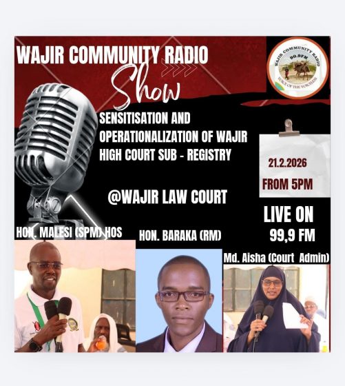 Operationalization of Wajir High Court Sub-registry